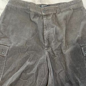 Vintage Polo by Ralph Lauren Men's Gray Cordouroy Shorts Cargo Pocket 38" Waist